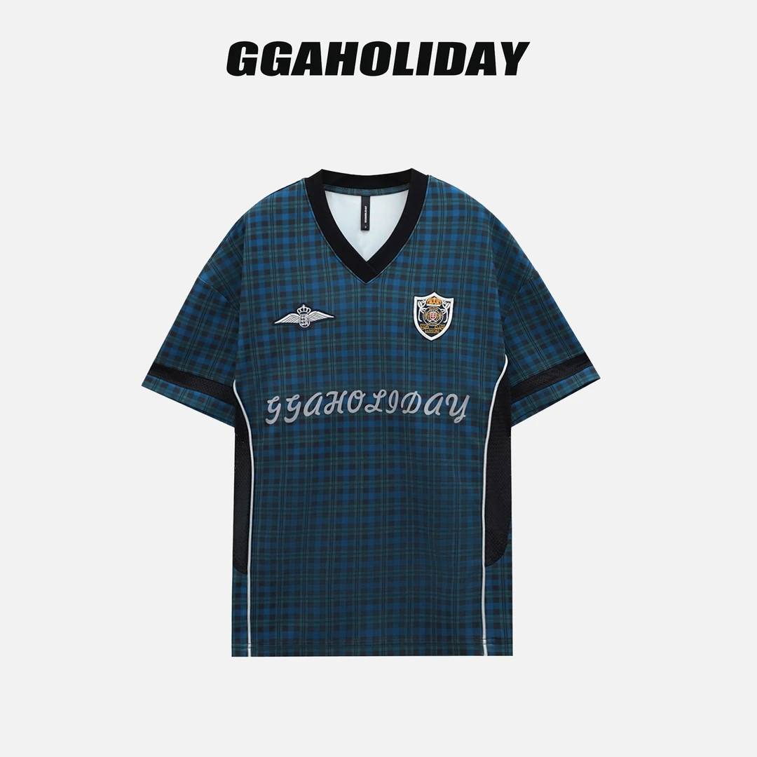 GGAHOLIDAY25秋季新轻奢高级感运动复古显瘦格纹套装 154062/3