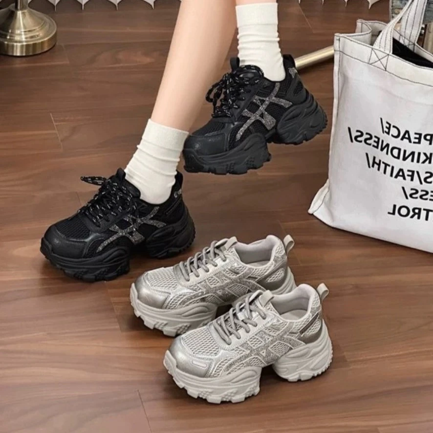 秋实大码女鞋（40-43码）老爹鞋单鞋9817-1