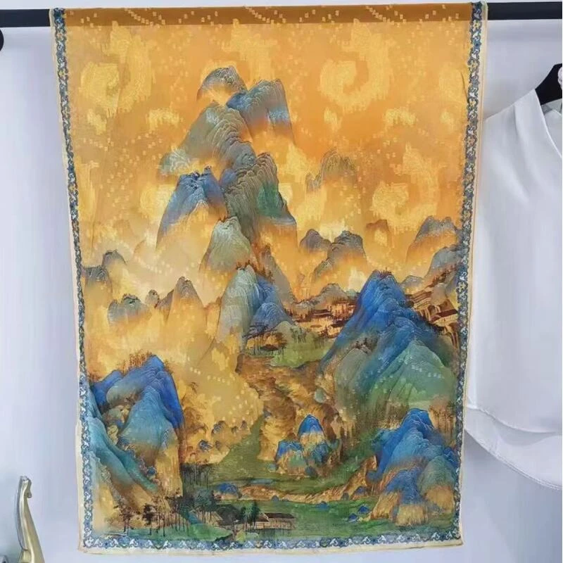 J013【千里江山】70*180左右 丝巾