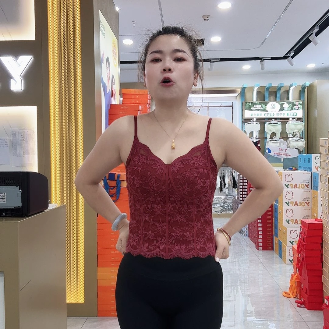 6100红色美背背心L码