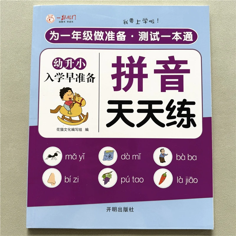 拼音天天练幼升小入学准备单韵母复韵母整体音节测试题拼音练习册
