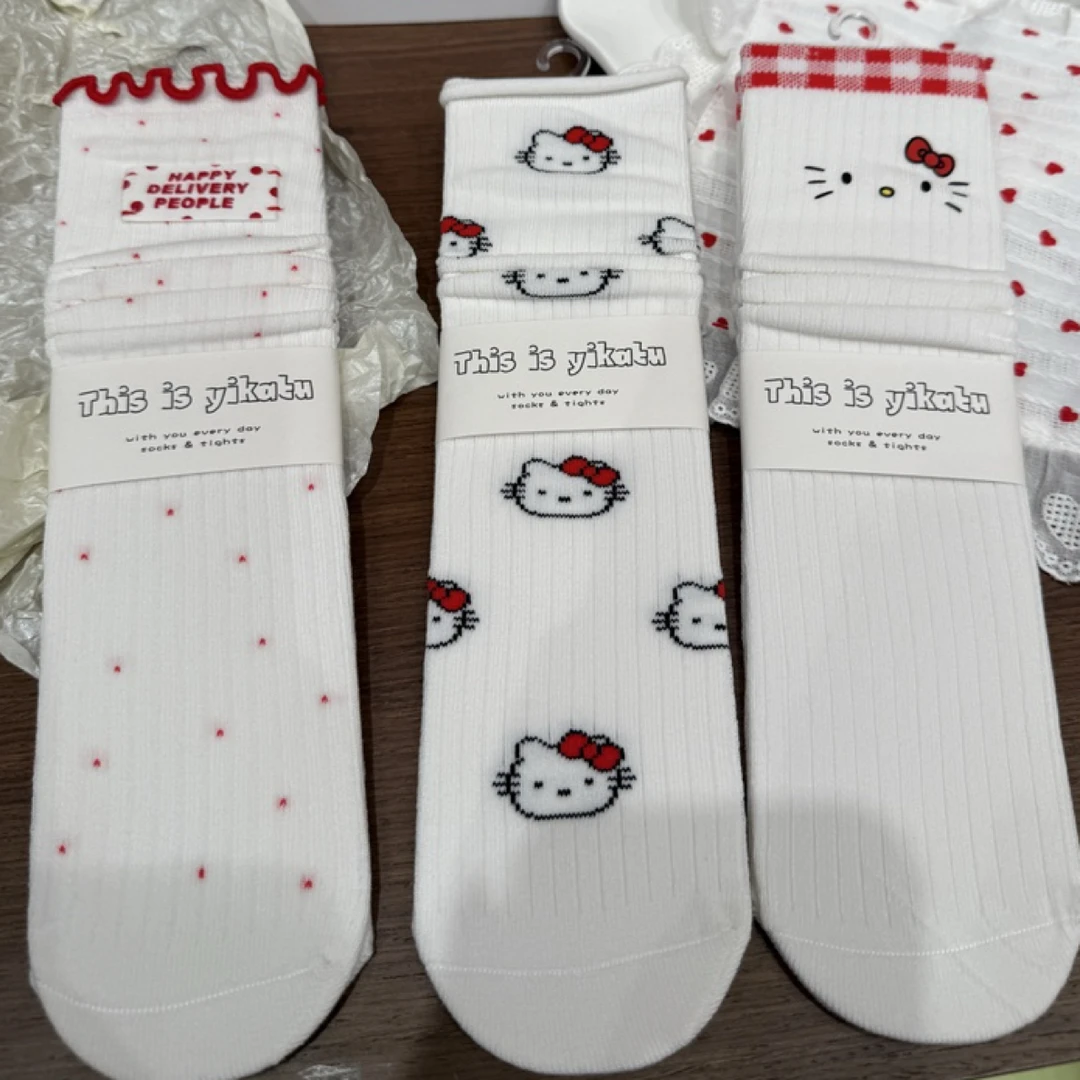 伊卡兔秋季新款儿夏季童袜白色伊卡兔潮袜童袜袜子中筒袜棉袜女袜