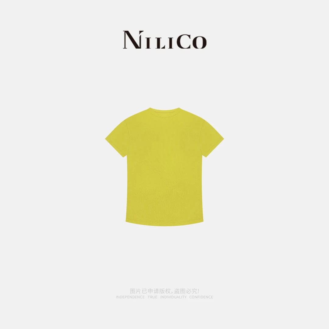 NILICO【口碑款春夏必备】 轻奢纵享舒适半高领简约百搭圆领T恤上衣