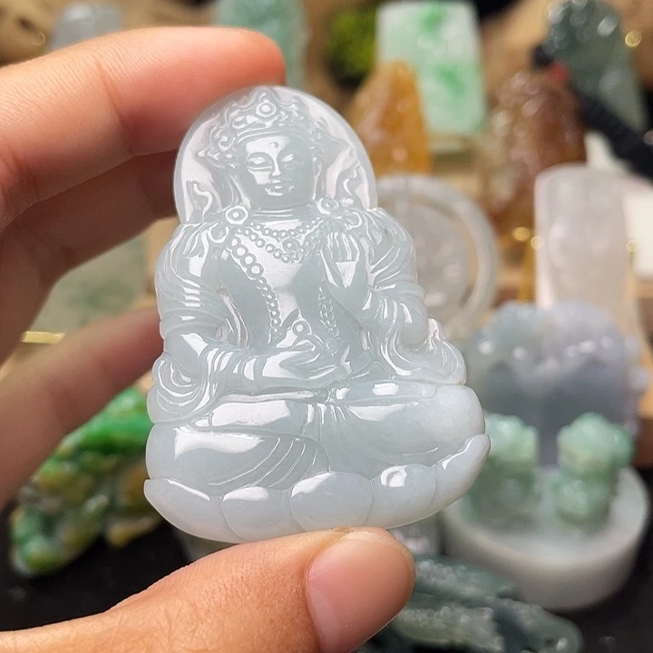 翡翠未镶嵌颈饰天然缅甸翡翠A货