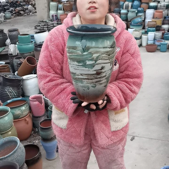 红陶口20高31一个盆子