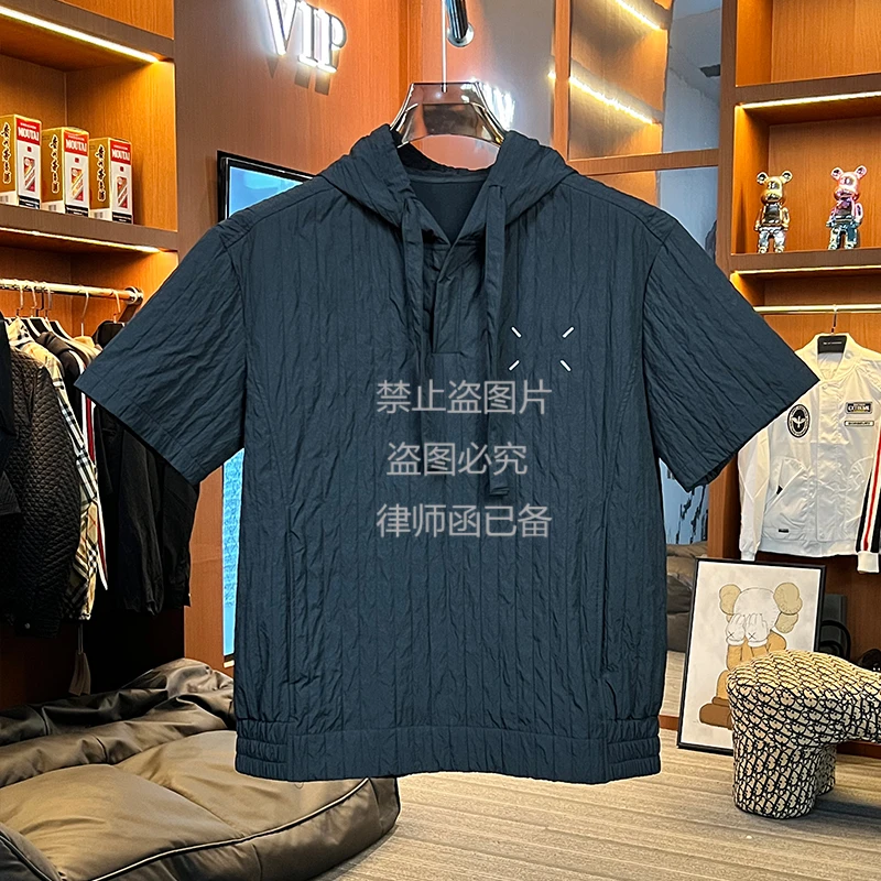 WYMJL002//2025SS走秀款『短袖四角缝线』款卫衣外套上衣时尚（馨儿）