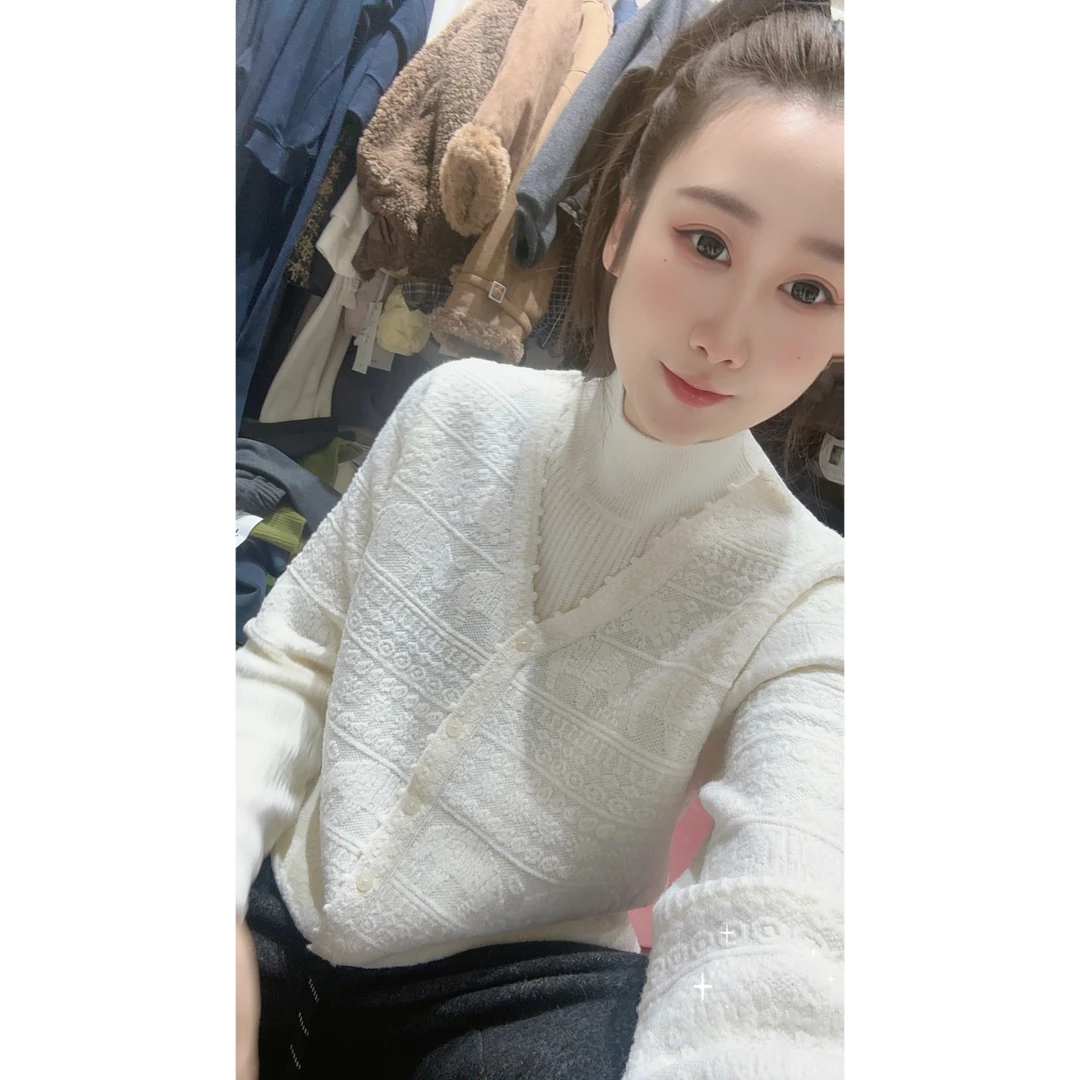 【萱萱精选】秋冬超细系列半高领长袖加厚磨毛纯色针织衫打底衫