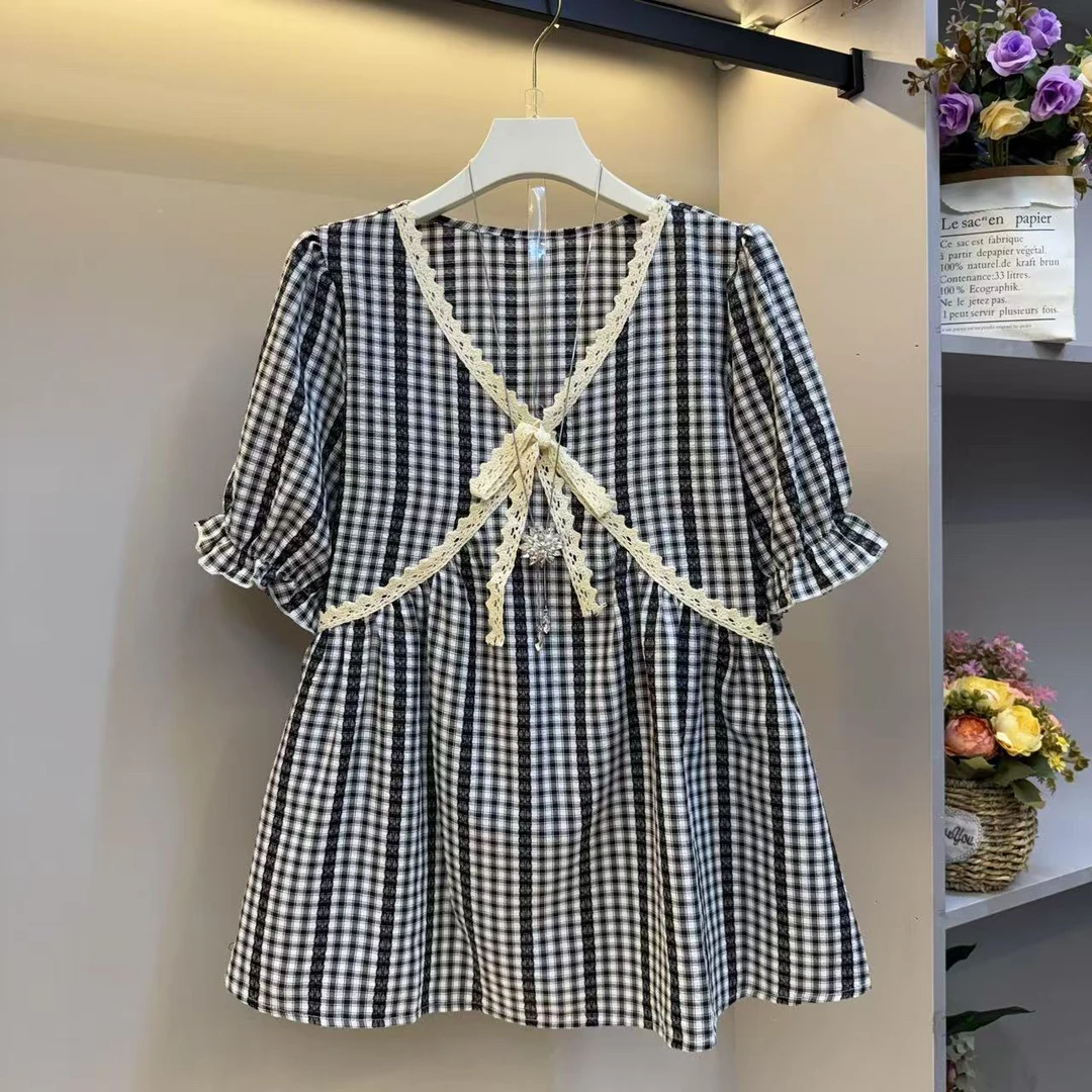 2025年夏季新款遮肉显瘦气质百搭高品质蕾丝女人衫