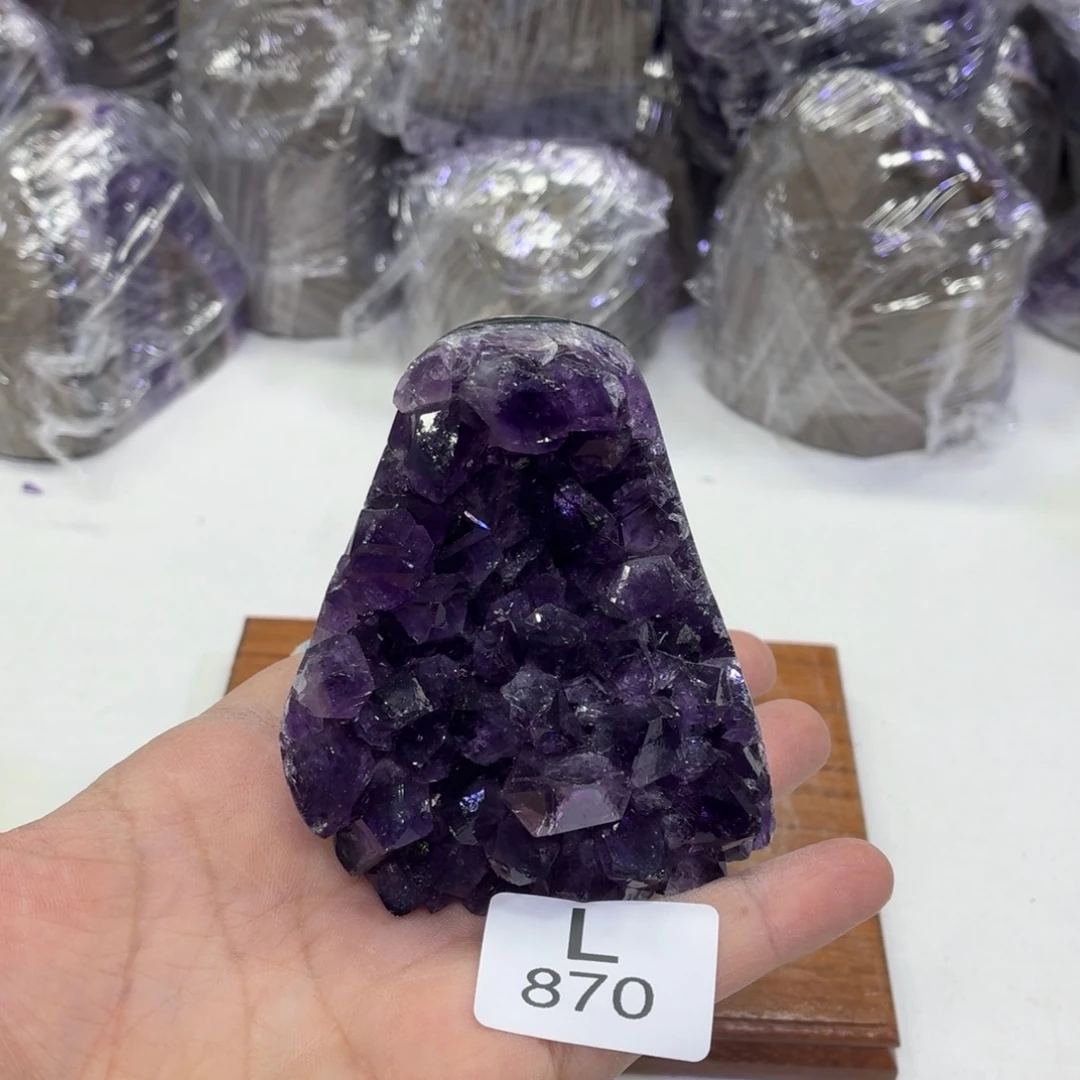 水晶未镶嵌摆件天然紫水晶