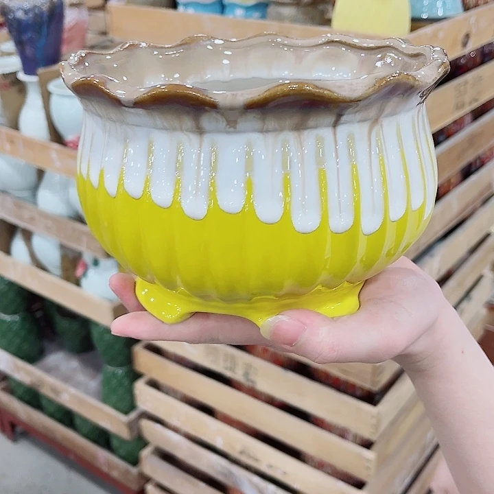 有孔，凑10元包邮陶瓷花盆发货！