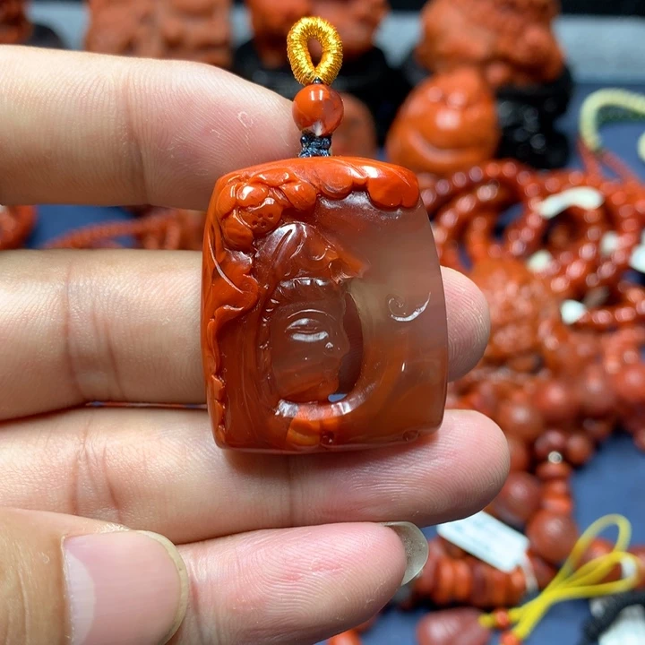 南红玛瑙未镶嵌吊坠(不含链)