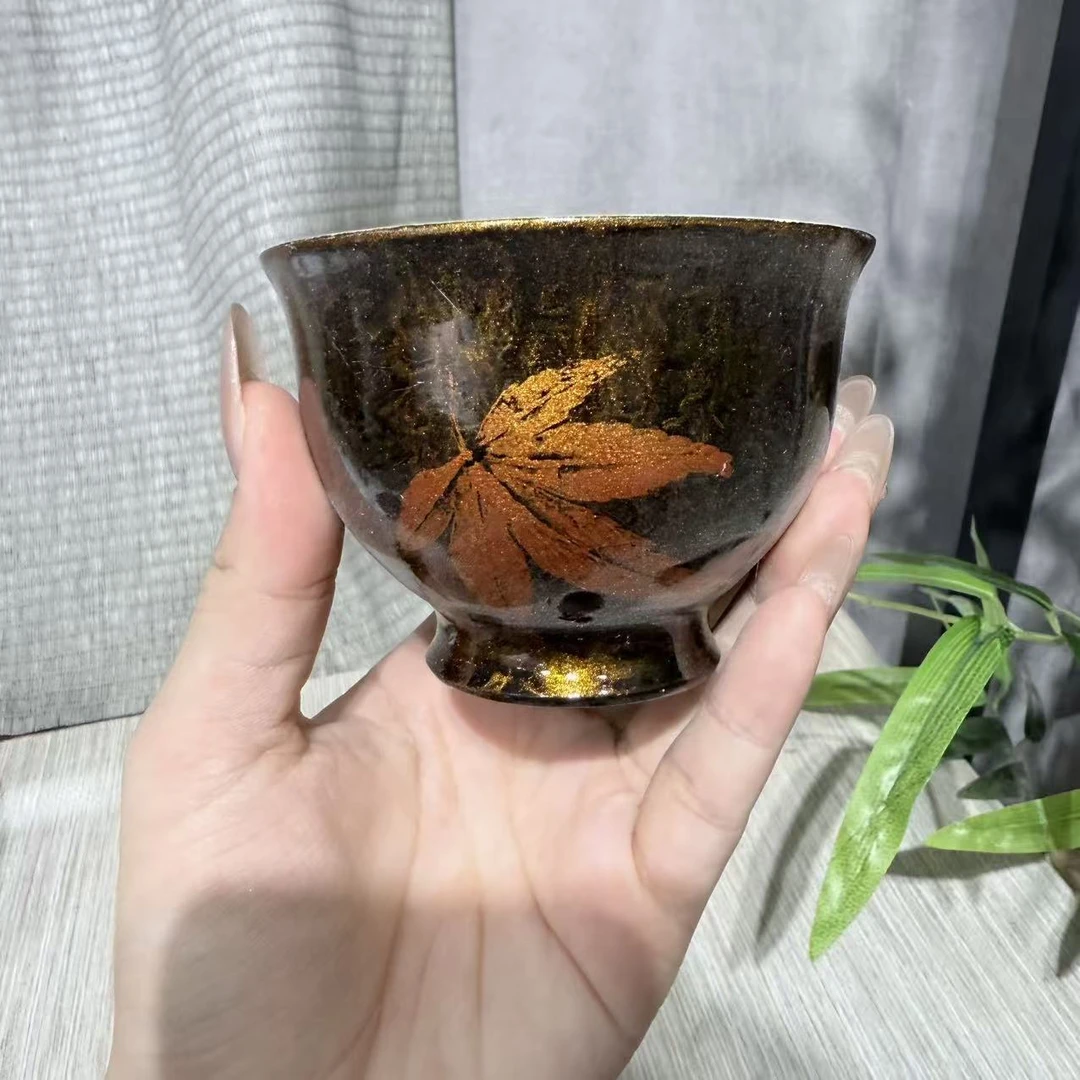 【中国邮政专属链接】大漆枫叶高足杯gh3025