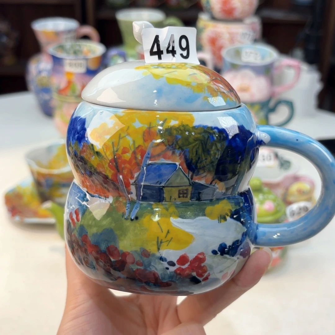 景德镇手绘高温釉下彩陶瓷茶具
