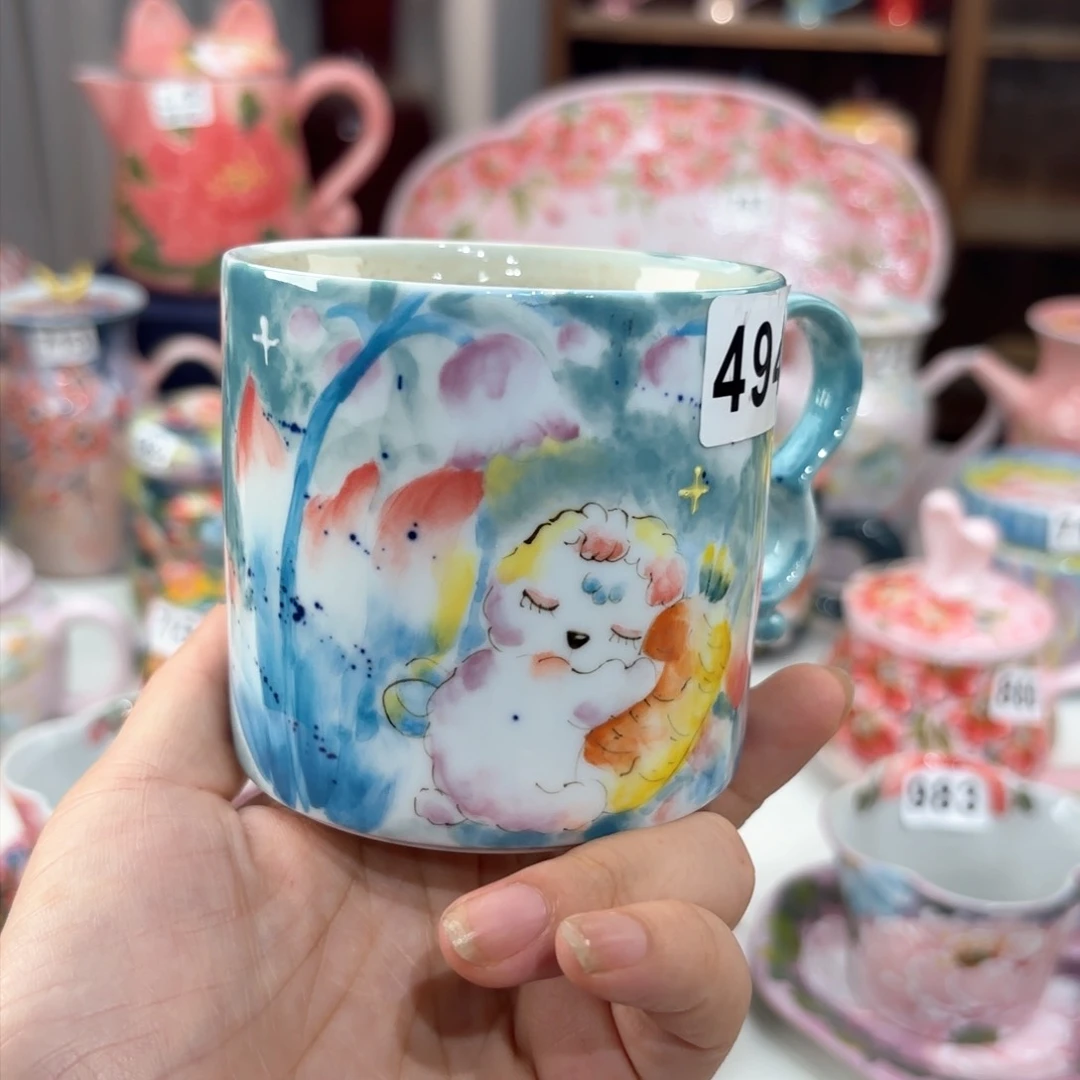 景德镇手绘高温釉下彩陶瓷茶具