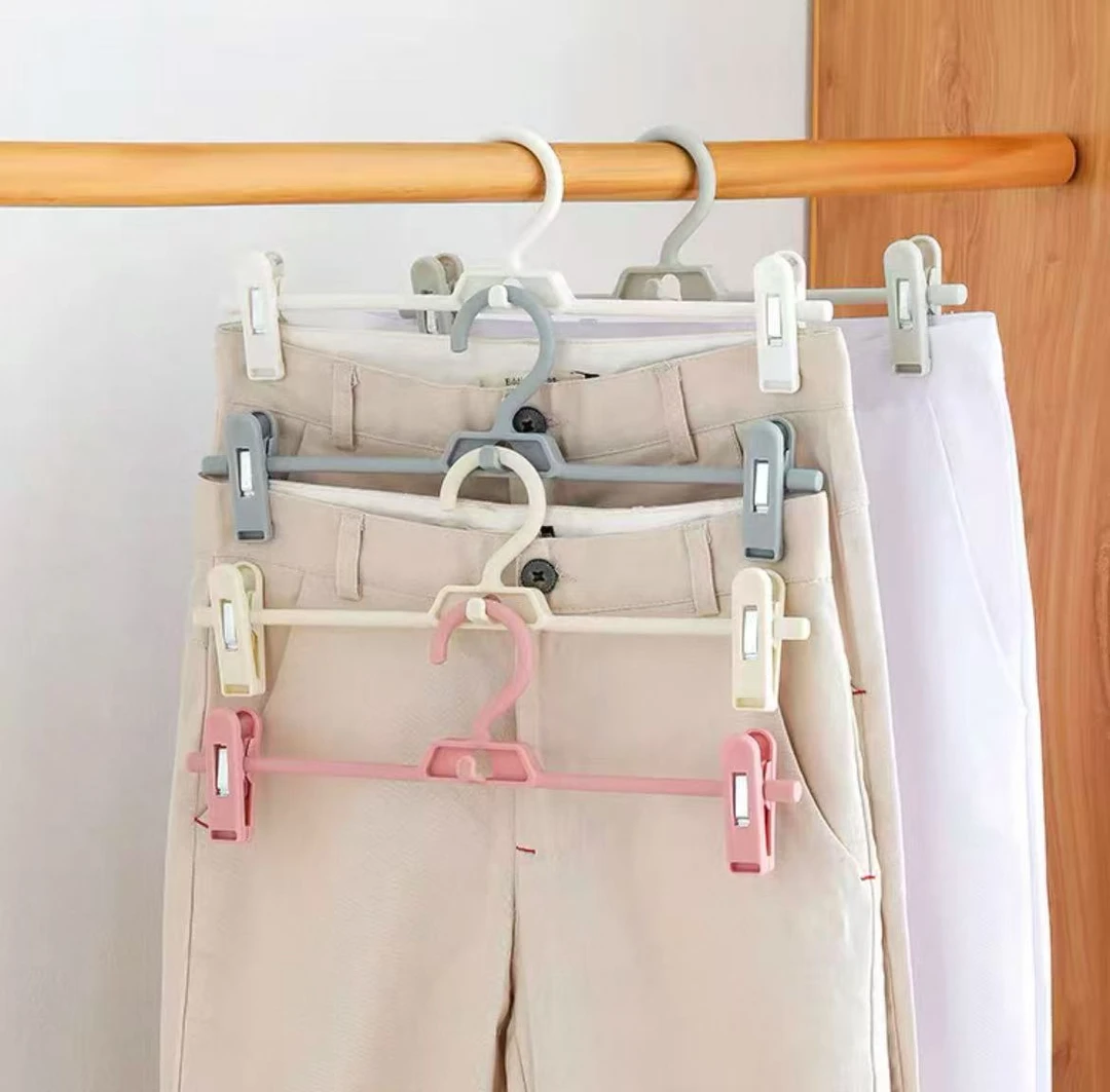 新疆包邮-北欧衣帽间无痕裤架整理裤夹衣架挂裤裙子汉服裤挂衣柜