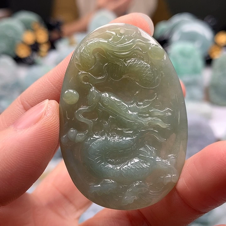 翡翠未镶嵌颈饰仿古龙行天下福利