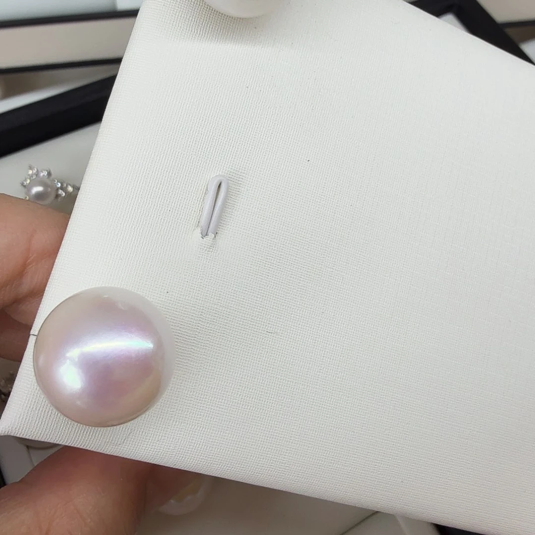 腿***爸淡水珍珠银S925镶嵌颈饰