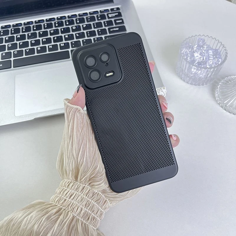 适用小米13新款散热手机壳14pro透气保护小米15高级感12镜头全包