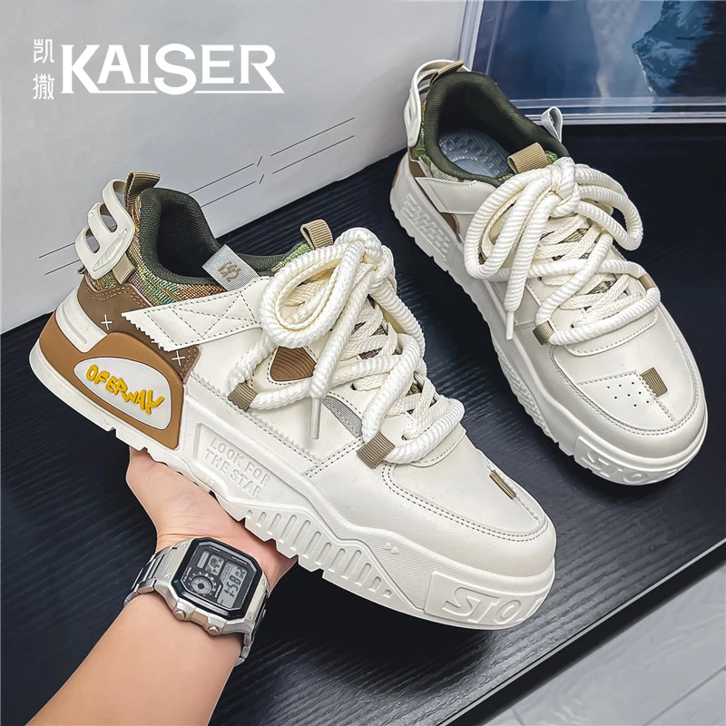 凯撒官方正版男鞋夏季新款舒适百搭板鞋子男款时尚耐磨休闲低帮鞋