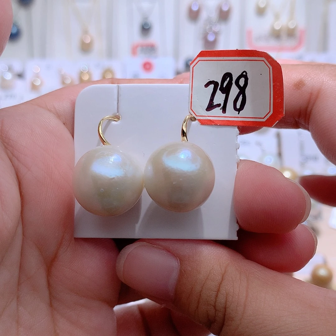 耳饰淡水珍珠银S925镶嵌CC