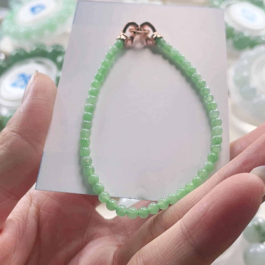 翡翠未镶嵌手链手串3+