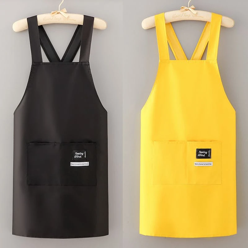围裙家用厨房防污做饭围腰印字上班工作服新款高档餐饮定制专用