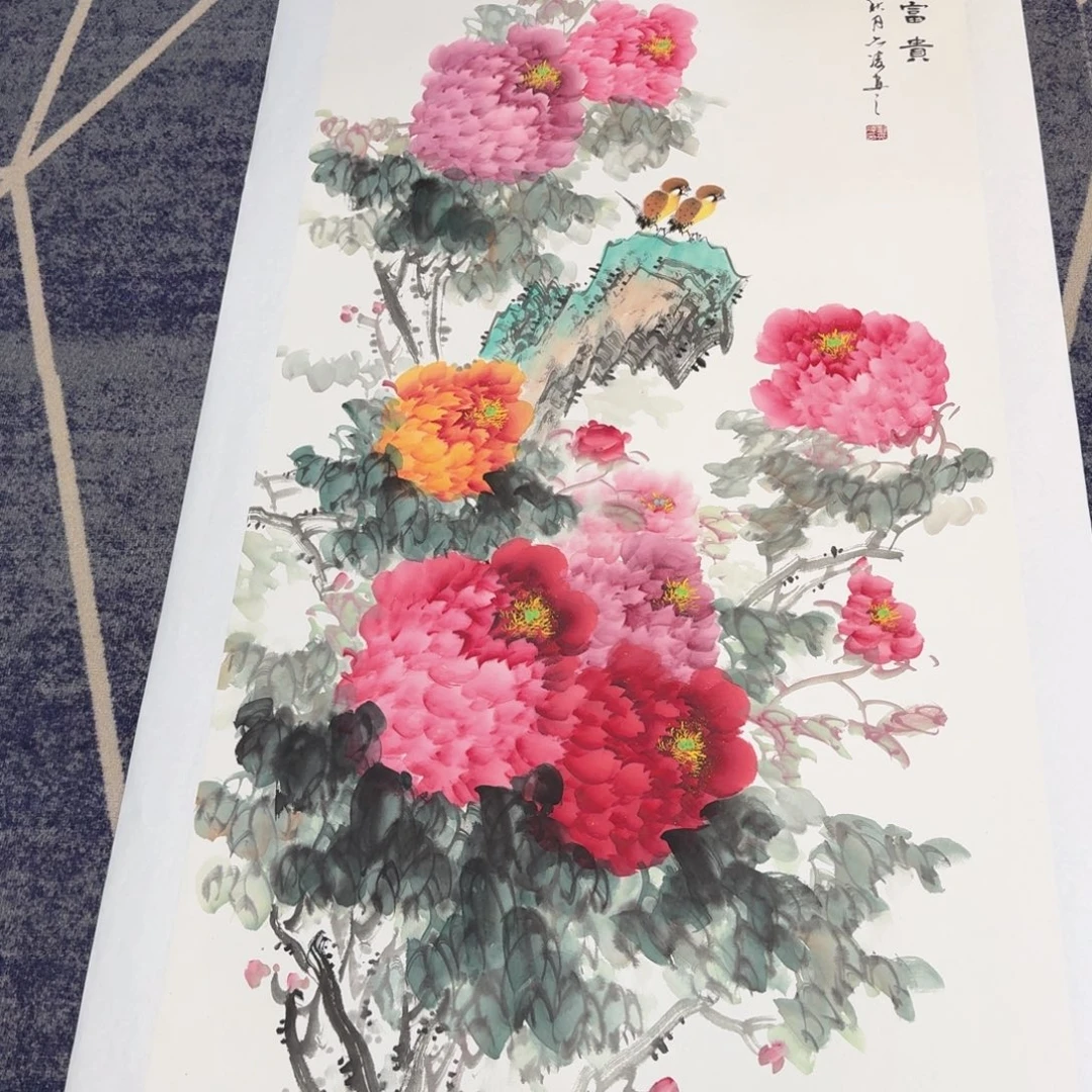 国画国画作品山水花鸟