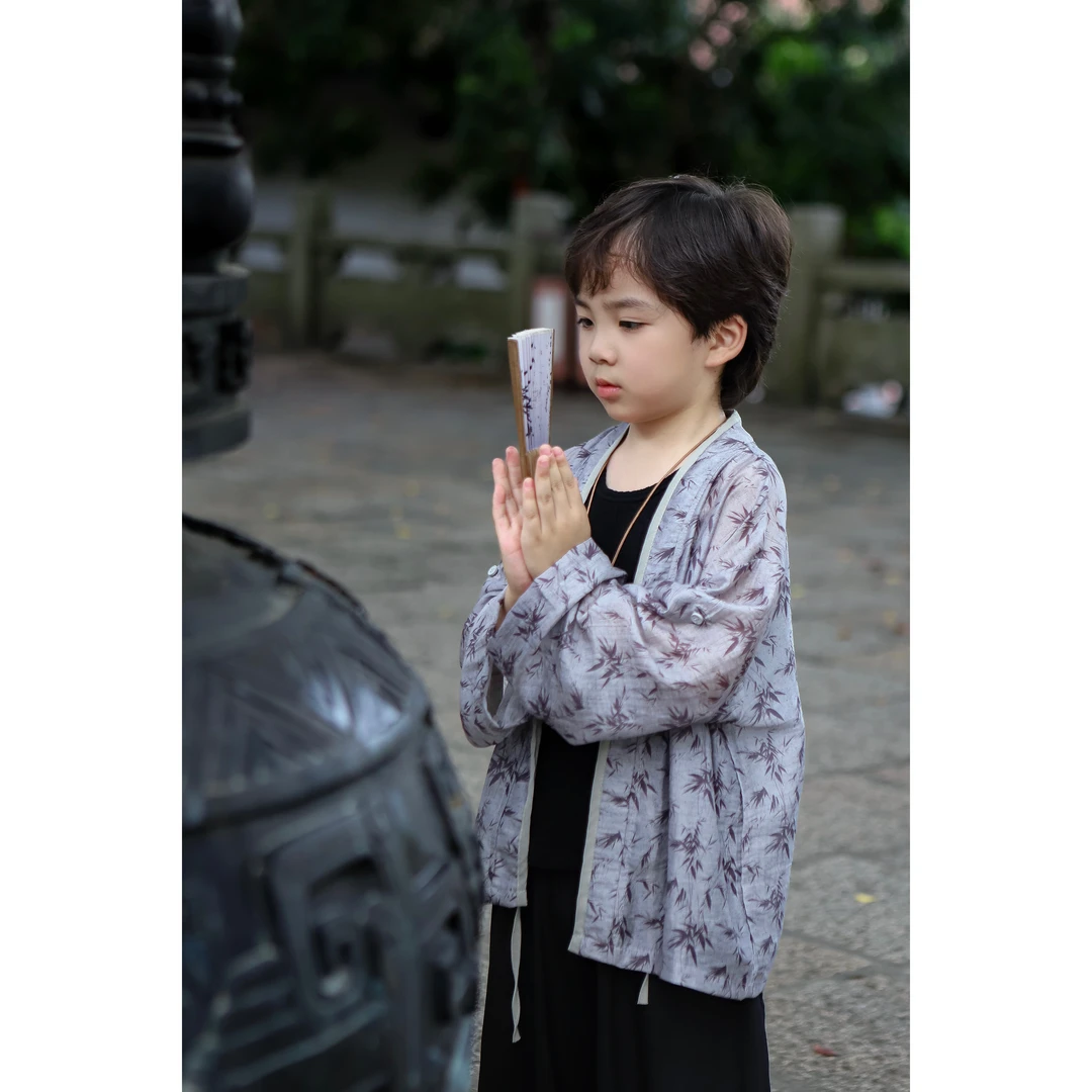 【现货】伟伟同款【竹节词】2025夏季新品男童国风防晒衣外套WW0805