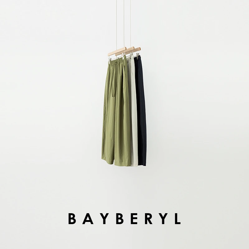 BAYBERYL老贝周年裤*宽松抽绳松紧百搭透气休闲裤XXK5D1002-5/2