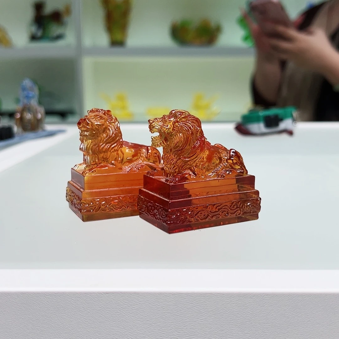 【闪购商品】琉璃手工艺品狮子摆件