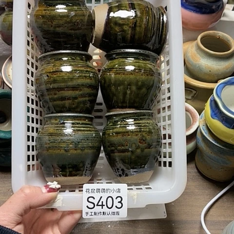 紫砂花盆403微瑕品口径4厘米左右