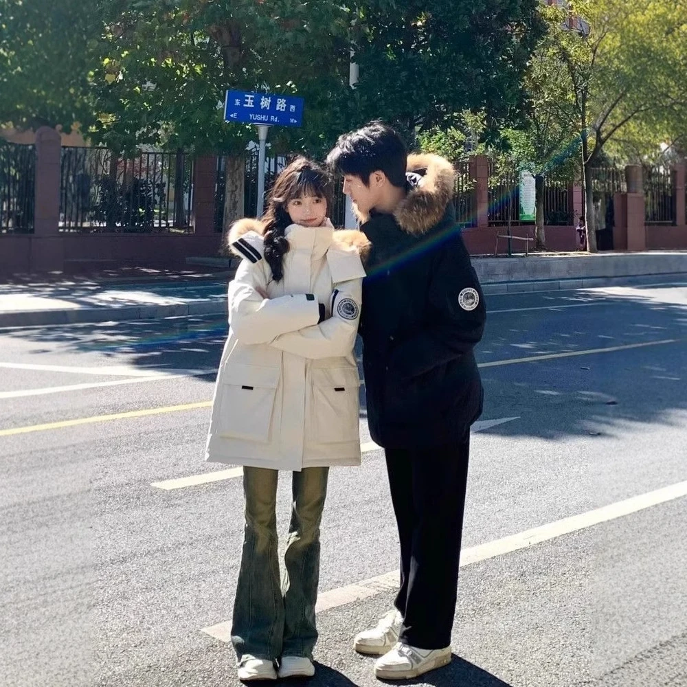 秋冬防风保暖棉服加厚情侣派克