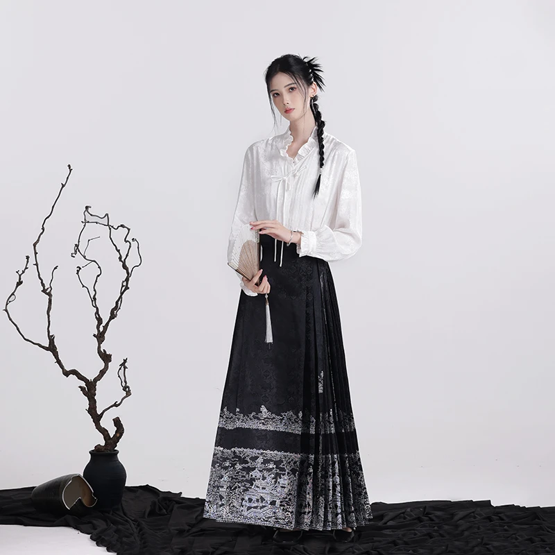 星河汉歌【蓬莱仙境】马面裙汉服秋冬矮个子国风新中式日常流光风