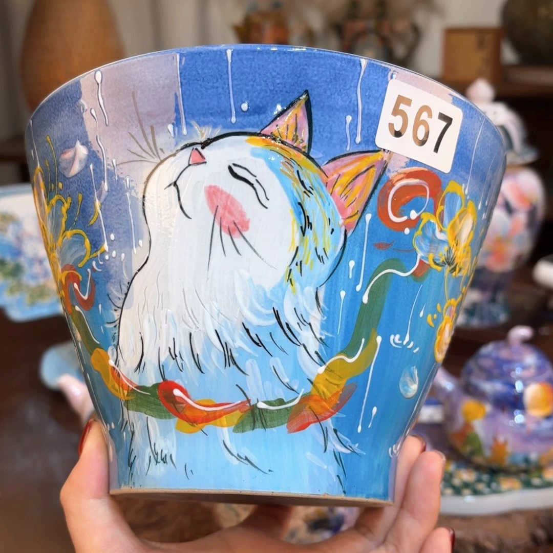 景德镇手绘高温釉下彩陶瓷茶具