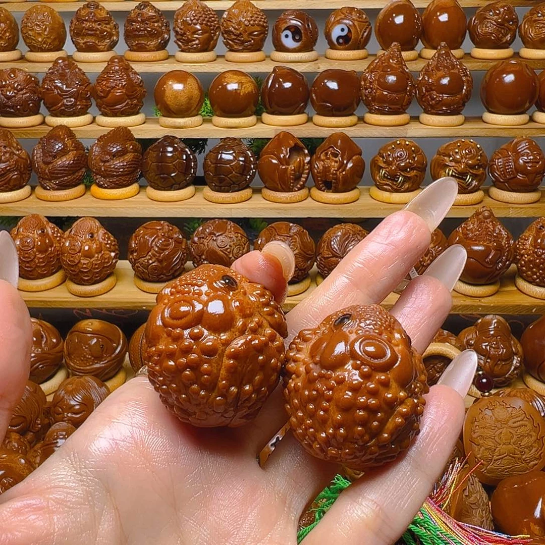 手串/手链橄榄核金蟾一对