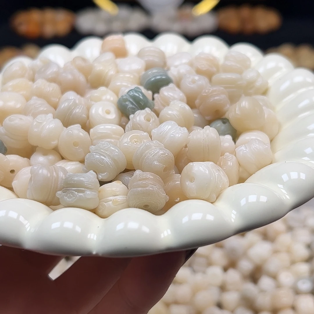 菩提根/象牙果手串微瑕冰猫50颗