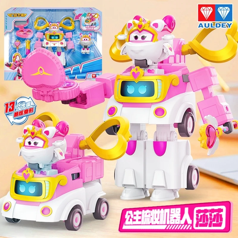 奥迪双钻超级飞侠乐迪莎莎大力工程车机甲套装变形机器人儿童玩具