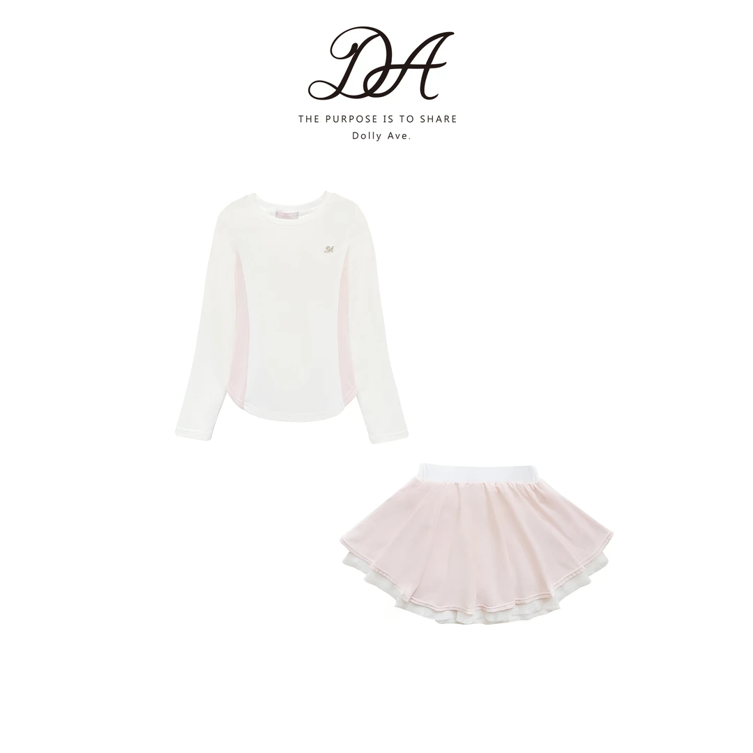 Dolly Ave「黑标系列」防晒UPF50+高弹速干欧若风女童T恤裙裤套装