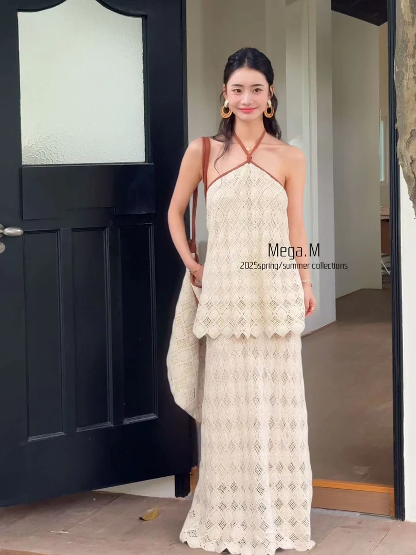 福秒-水溶蕾丝系列！度假风显瘦半裙（MG02080#）MG