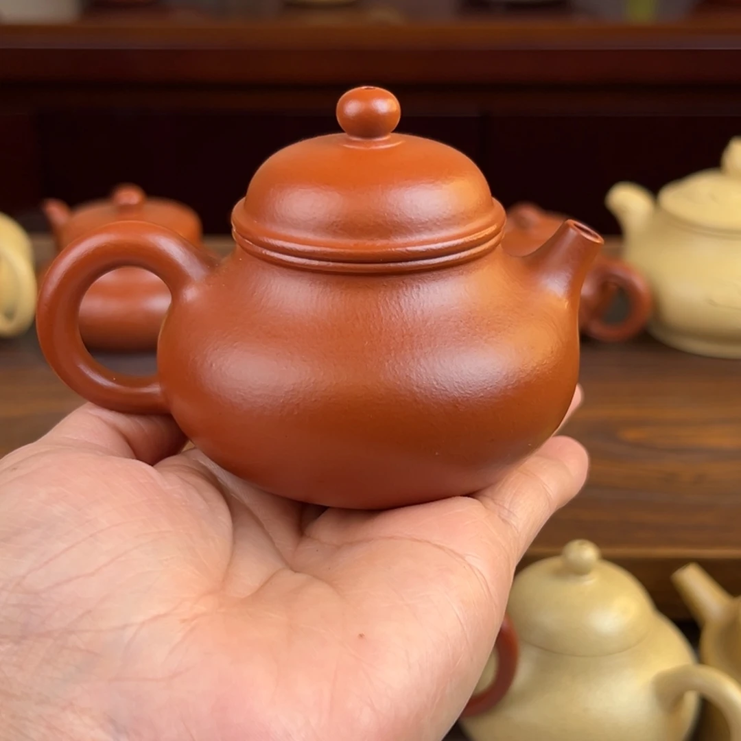 紫砂茶壶朱泥容天全手120cc