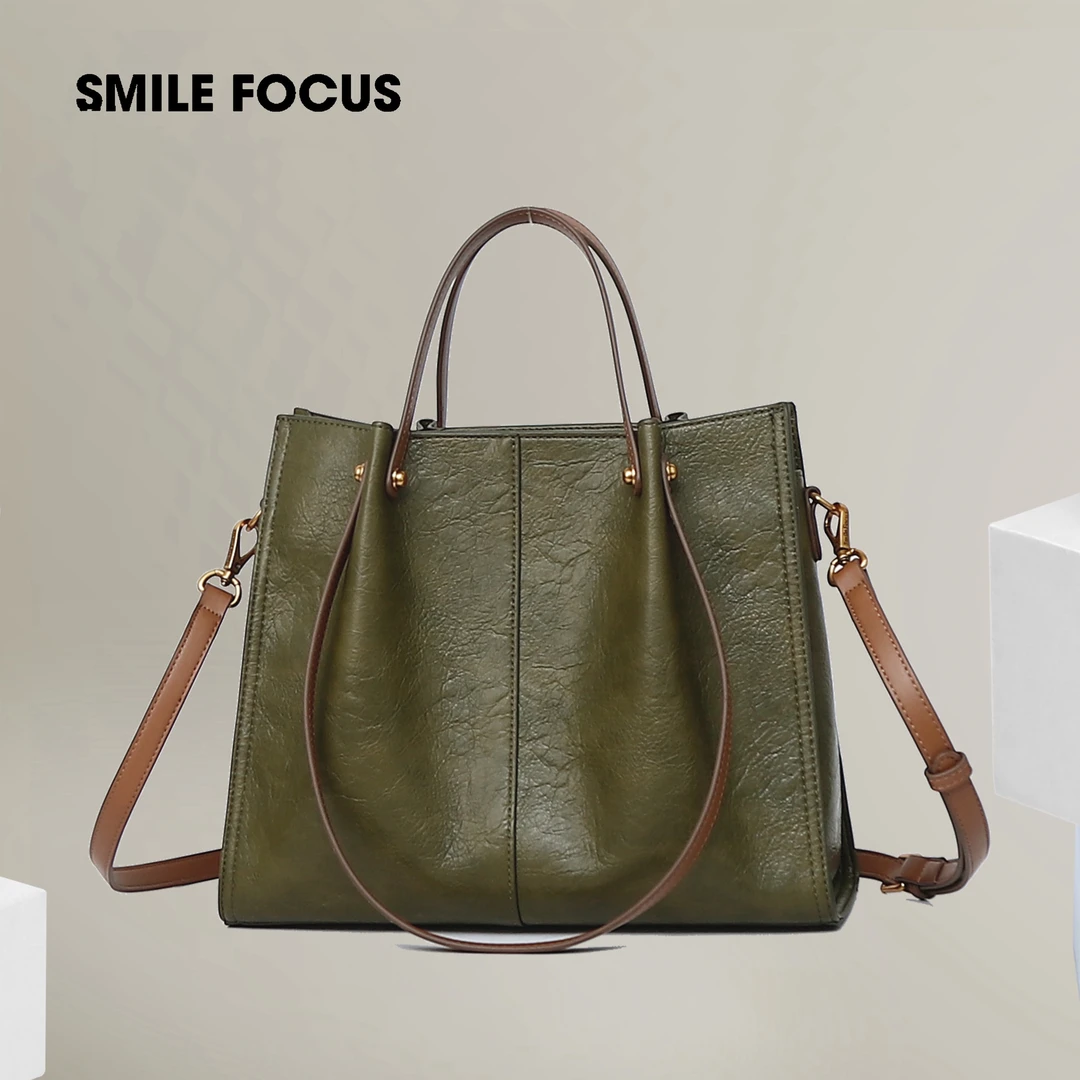 2025秋冬复古新款女士大容量托特包休闲包手提包斜挎包（3383）