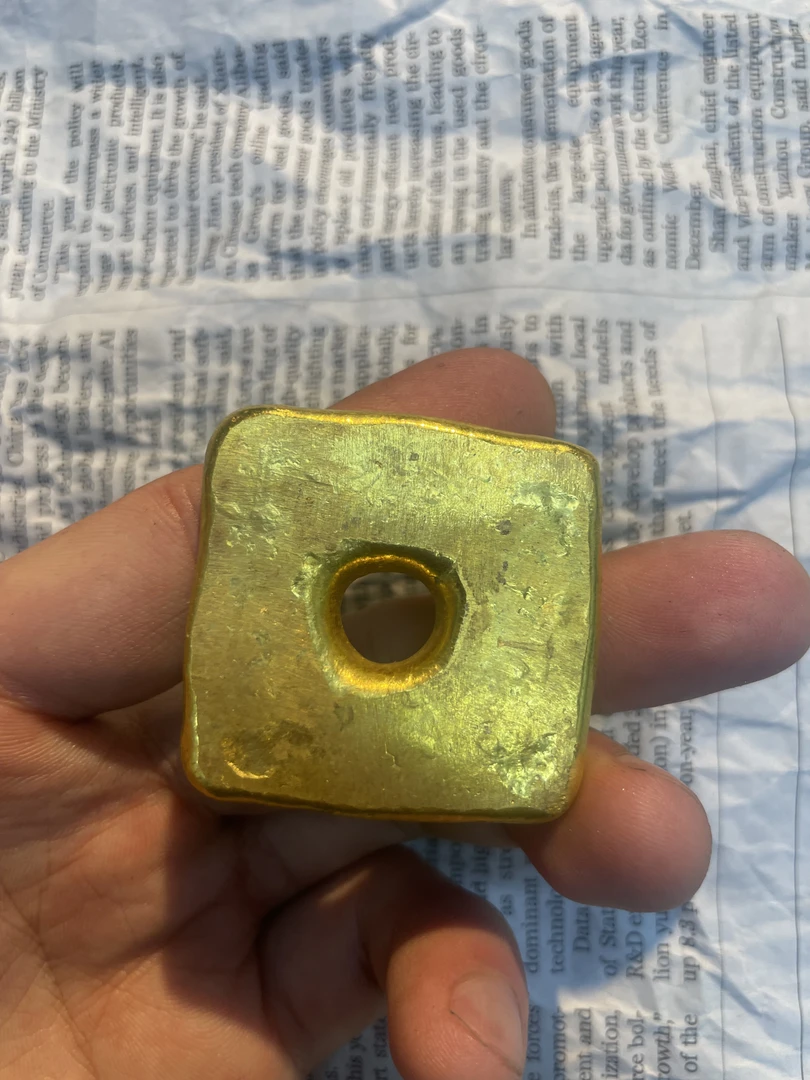 炉内提纯 金色福字方块摆件上款