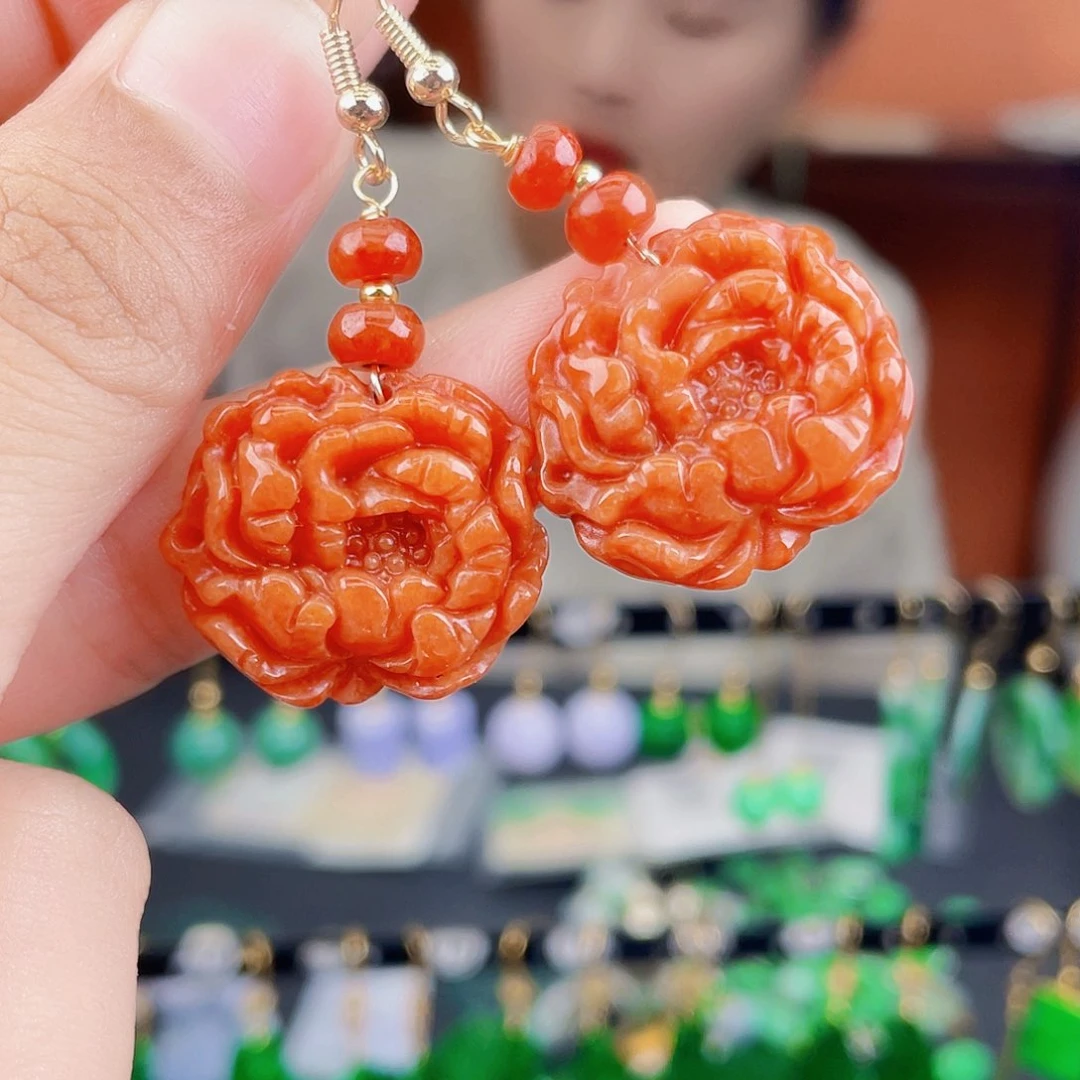 翡翠未镶嵌耳饰饰品