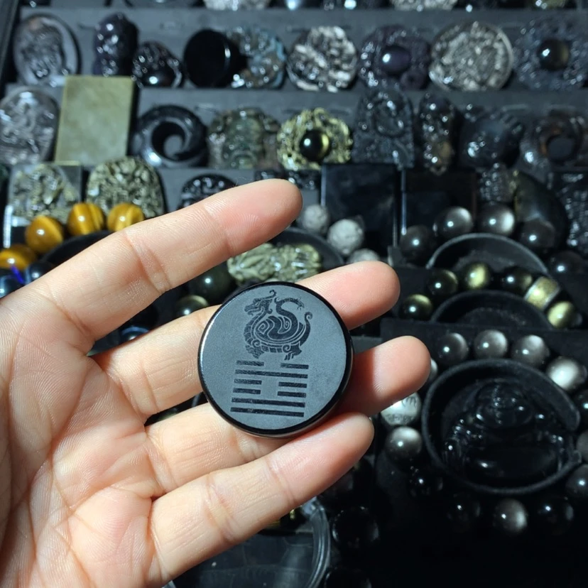 【闪购商品】黑曜岩吊坠(赠链)未镶嵌Y*F108颗