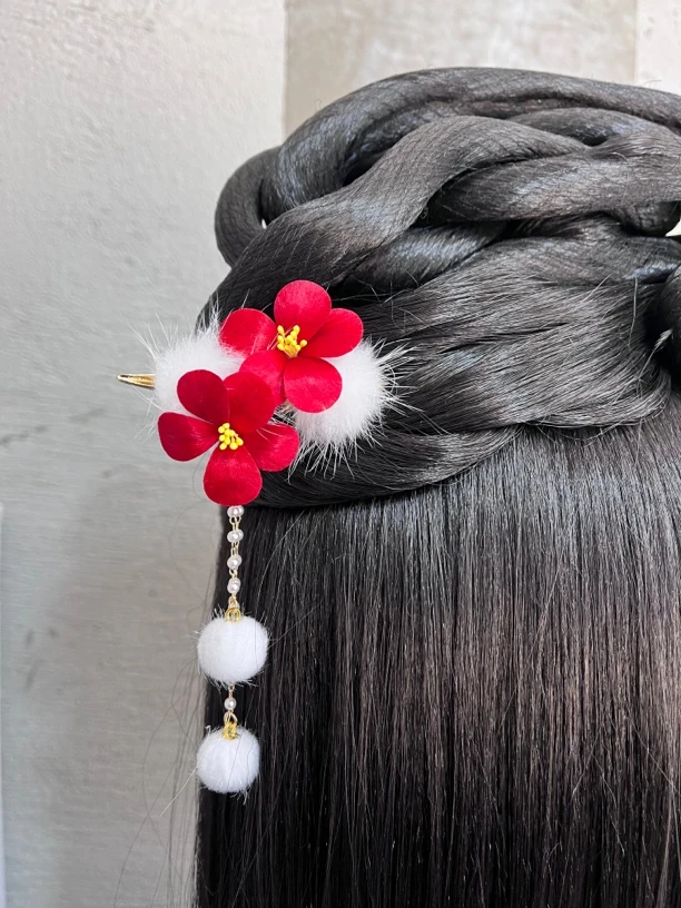 初晴绒花 贺穗 非遗桑蚕丝绒花竹节发簪