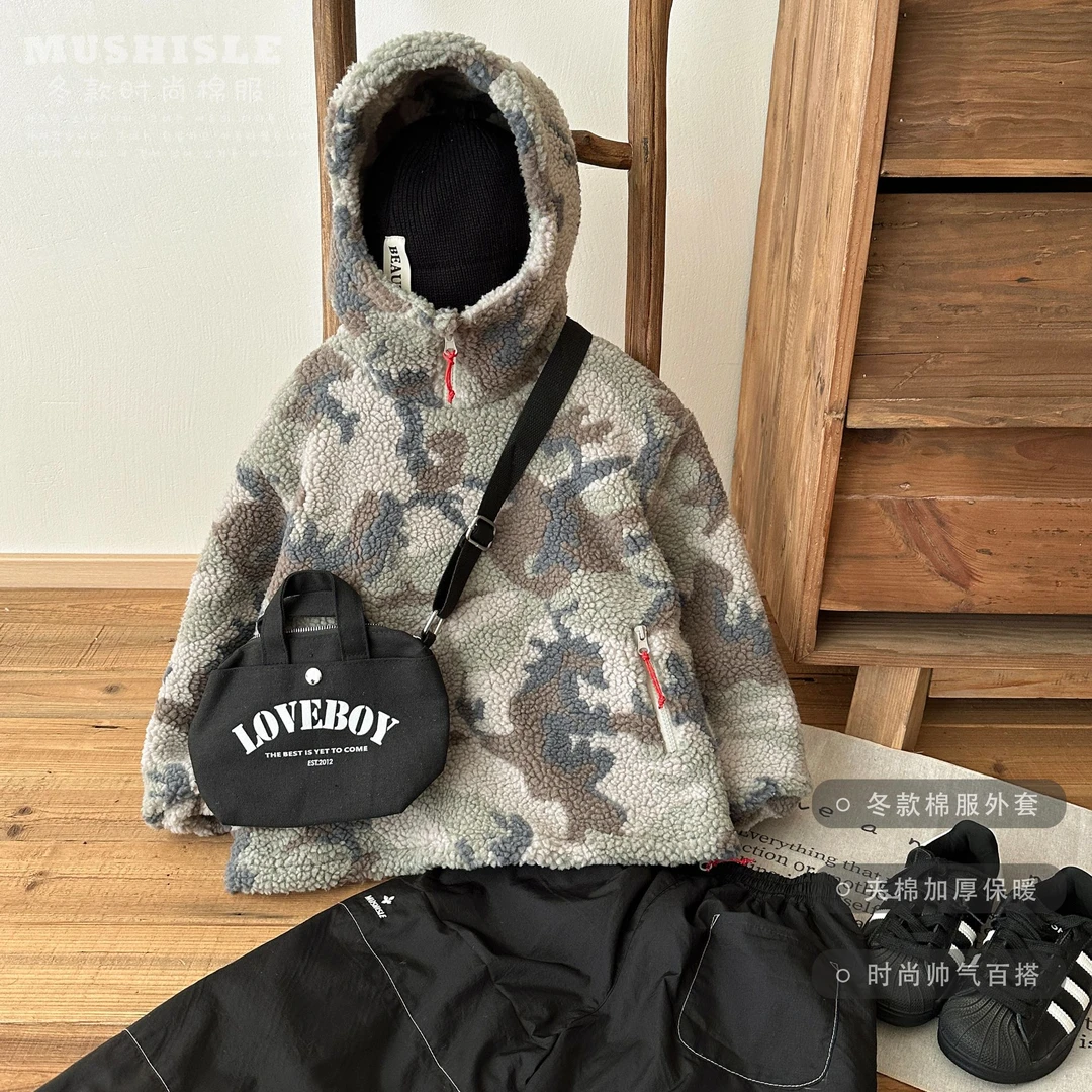 阿又冬季童装儿童男童中大童亲子双面绒毛毛衣99235D