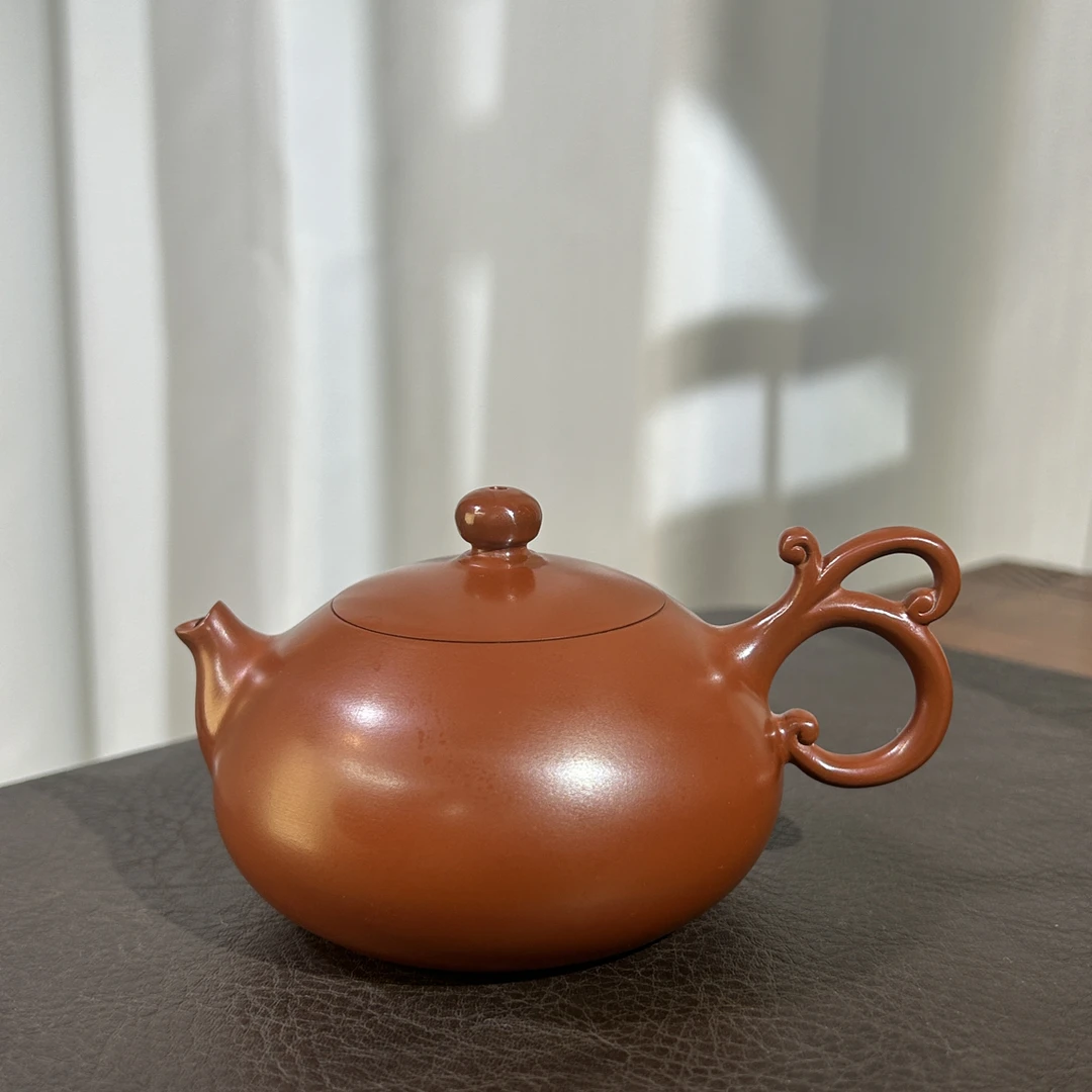 年年有余•红泥全手工制作潮州手拉壶小容量功夫茶具泡茶壶纯手工