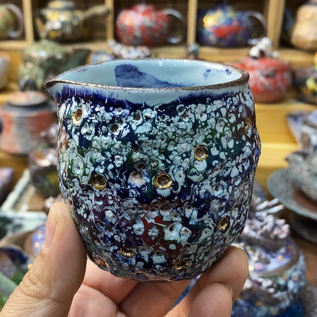 粗陶志野柴烧茶器