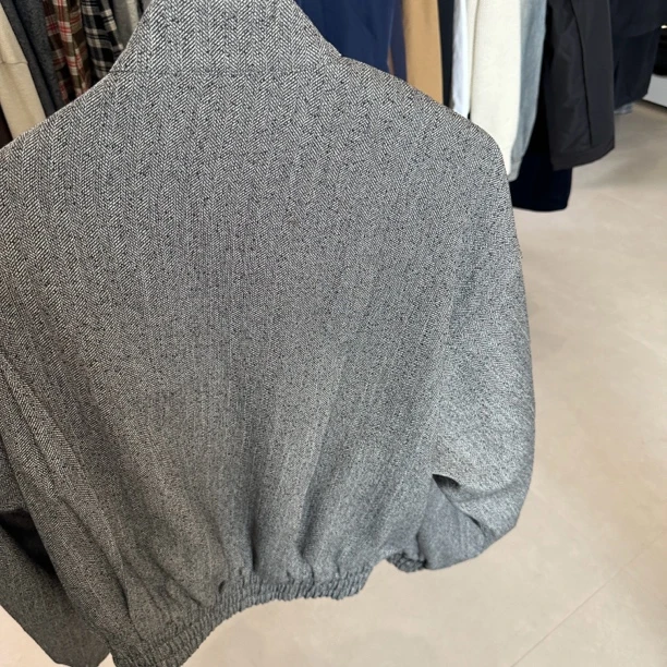 短款立领潮宽松型外套修身韩版圆领灰色