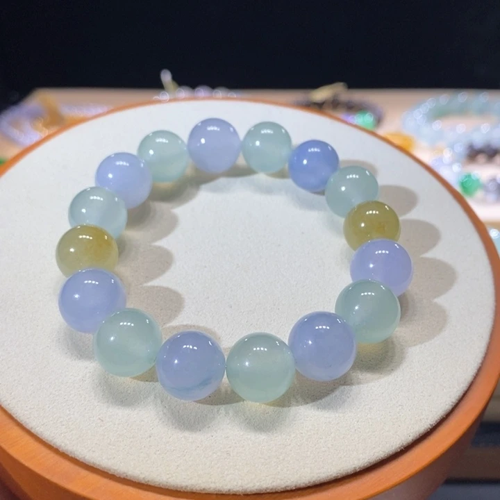 翡翠未镶嵌吊坠(不含链)翡翠糖果色手串